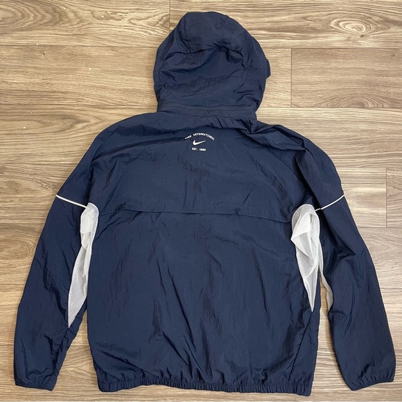 Nike Repel Heritage Blue Packable Hood Full Zip Windbreaker Track Jacket - Picture 13 of 15